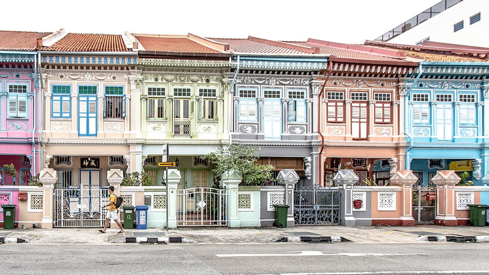 Pastel Peranakan shophouses on Joo Chiat