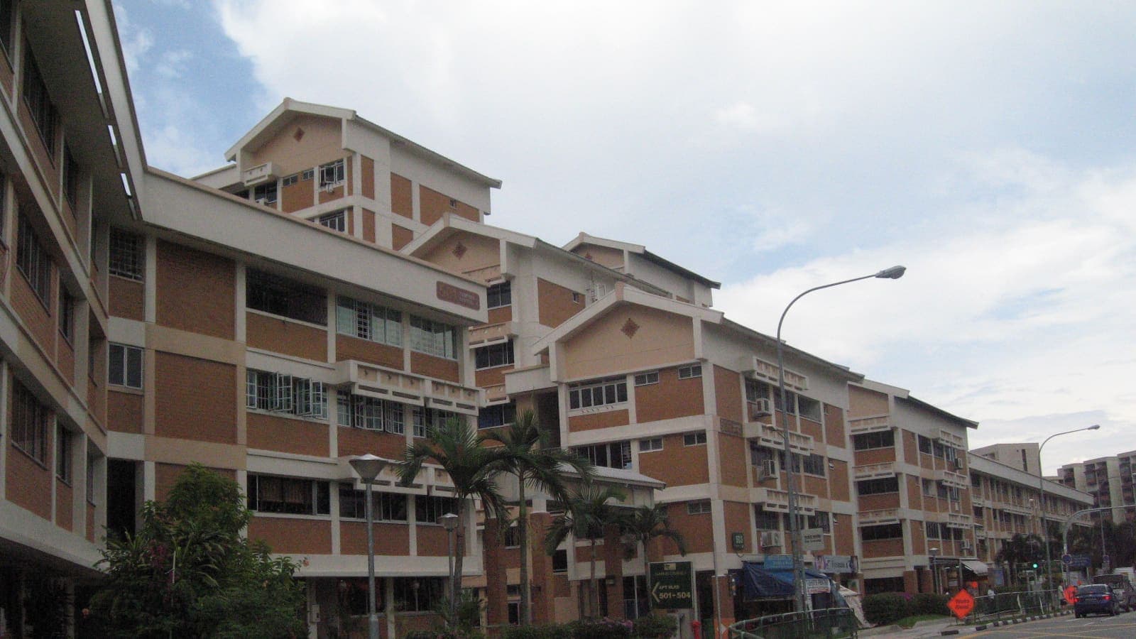 Tampines HDB blocks in the late afternoon